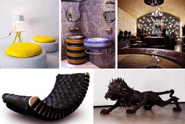 Furniture from car tires car tires recycling combined