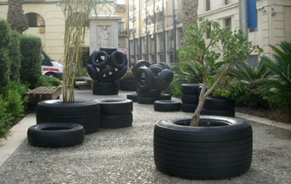 Car tires recycling set pieces DIY Furniture