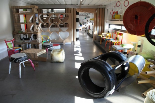 DIY мебели кола гуми кола гуми рециклиране стая за игри
