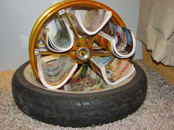 Mobilier bricolage de pneus de voiture pneus de voiture recyclage de magazines