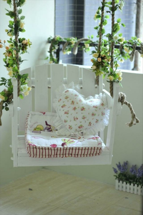 Swing from europallets pads baby soft lovingly