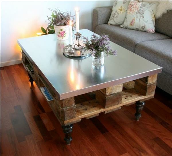 DIY bord laget av europallets salongbord nyttig
