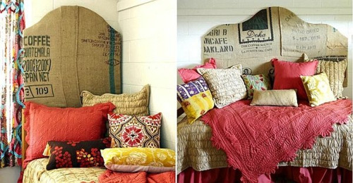 DIY vintage headboard for sengen din selv gjør fargerik pute kartong