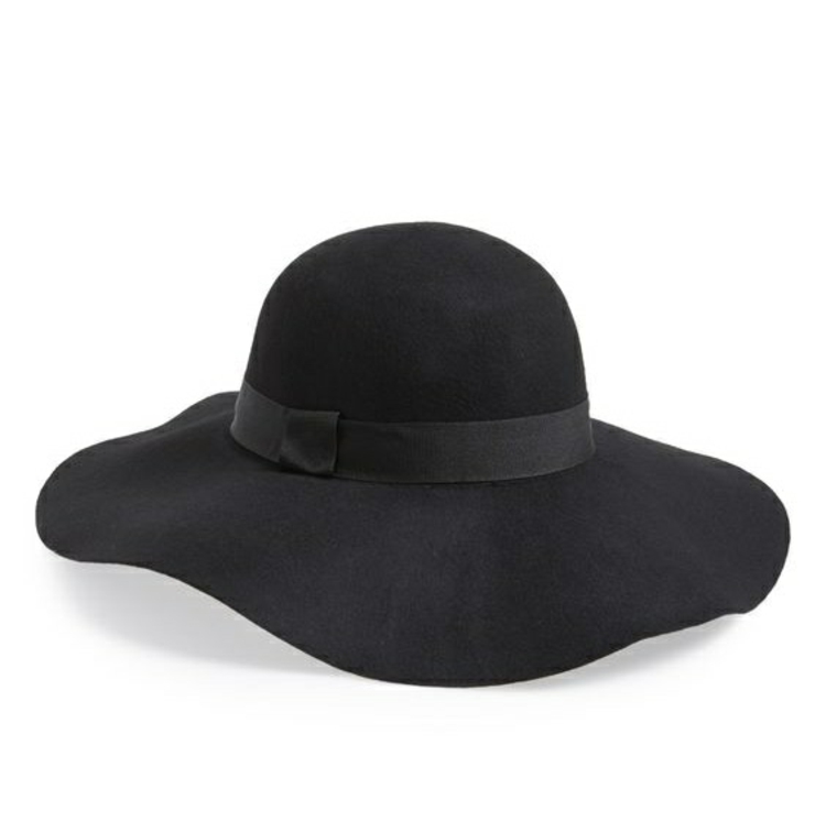 女士帽子女士时尚和造型技巧毡帽黑色