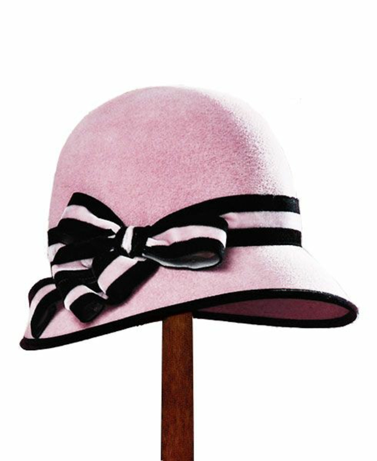女式帽子女式时装和造型技巧复古风格粉红色女式帽子