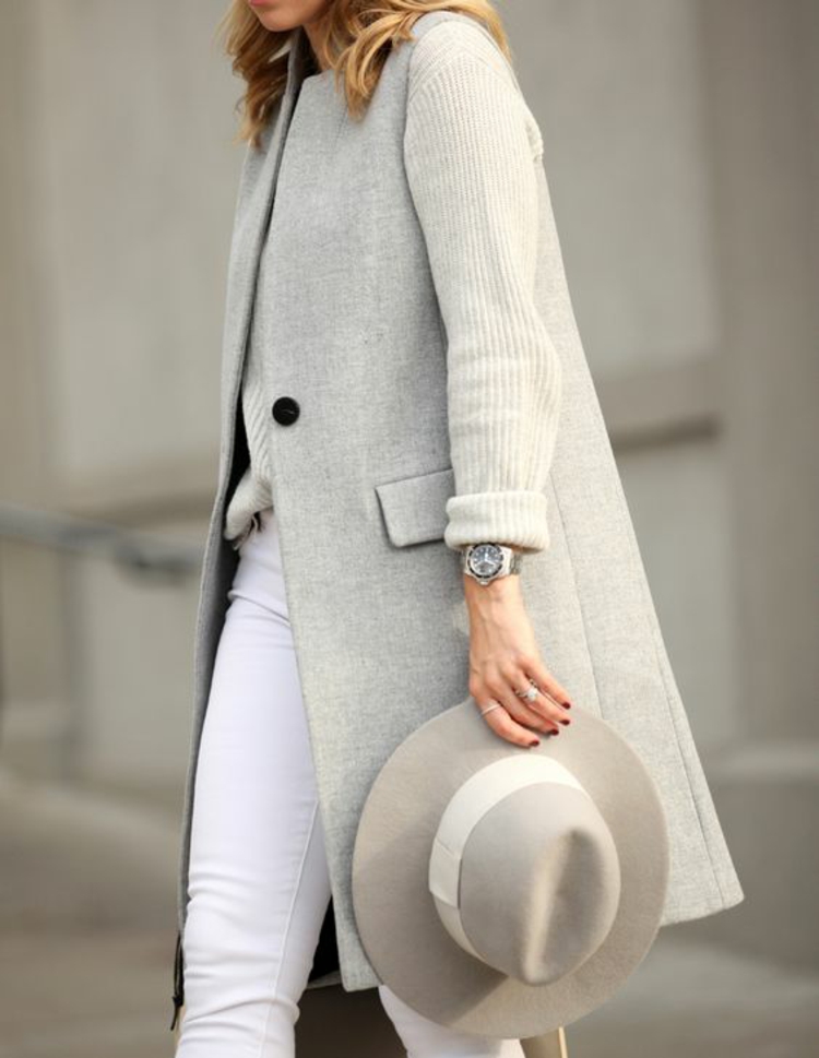 女式帽子女性的时尚和造型技巧冬季时尚的帽子和大衣