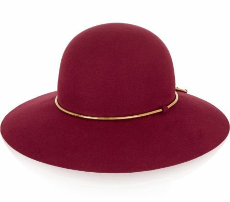 女士帽子毡帽樱桃红女装时尚和造型小窍门