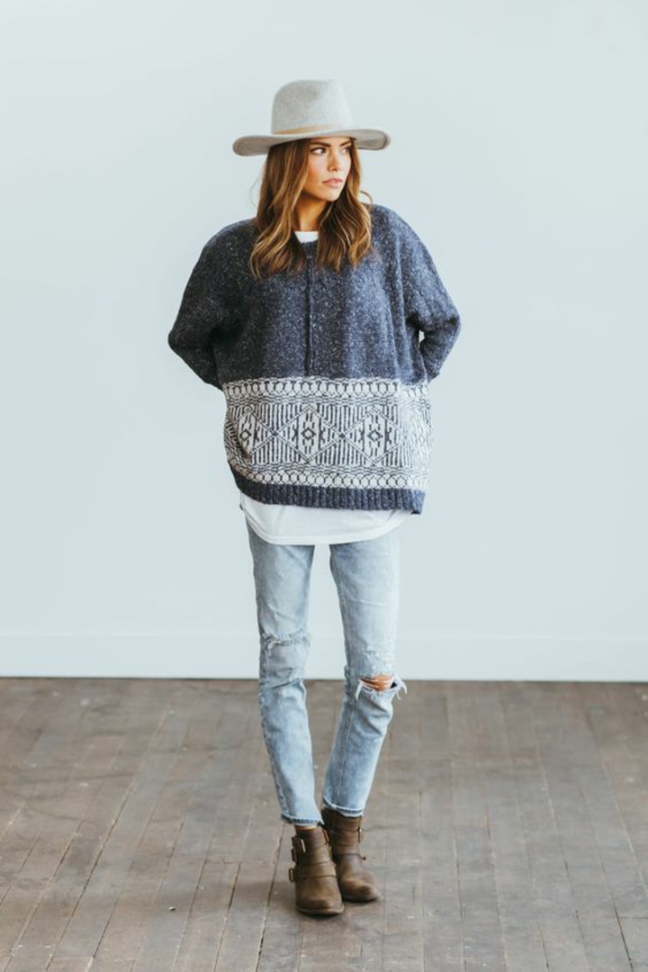 Dame sweater strikket nuværende strikkevarer billeder