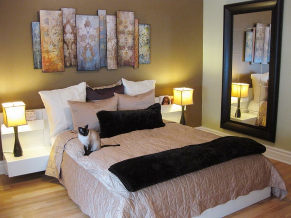 غرفة النوم رخيصة إعداد الفراش القط الحرير