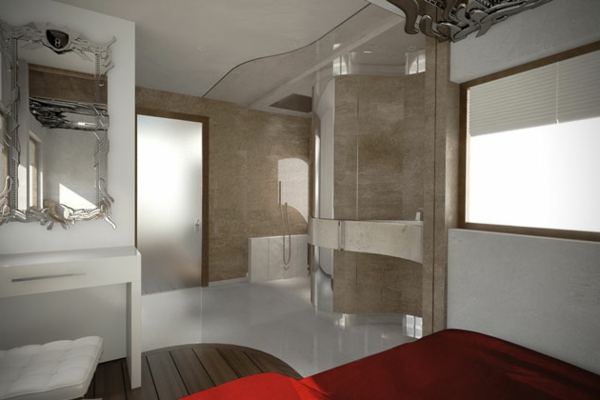 The most expensive motorhome in the world luxury bathroom rain shower