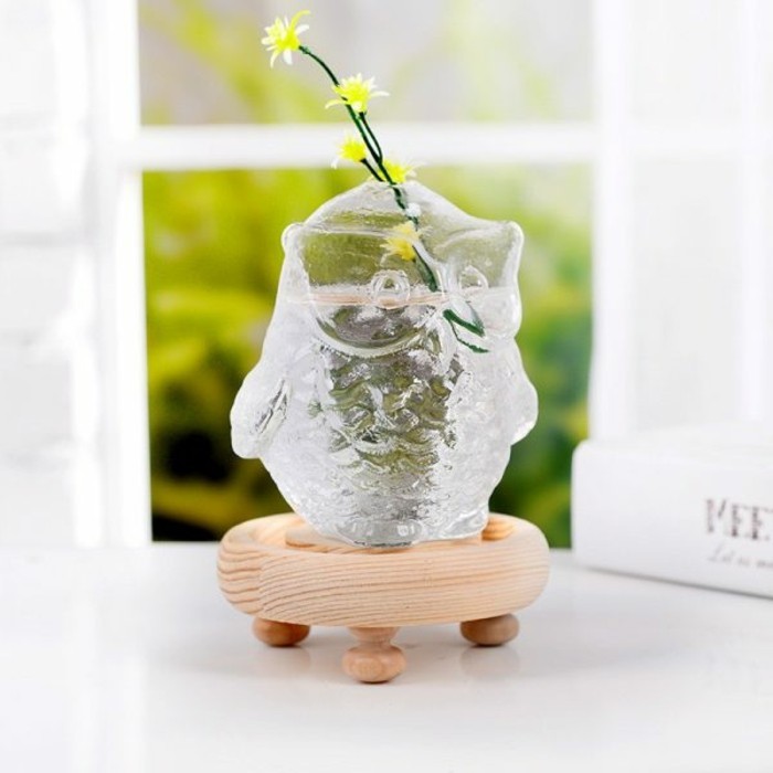 Deko owls accessories deco vase owl transparent