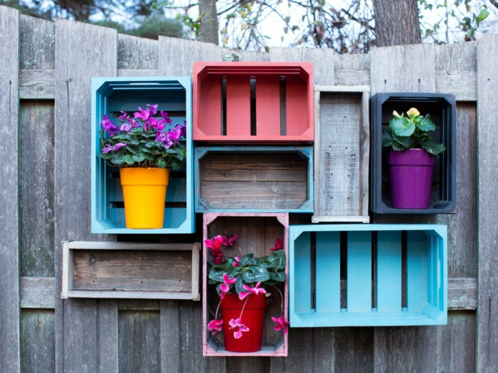 Idées de décoration DIY pots de jardinage de couleur