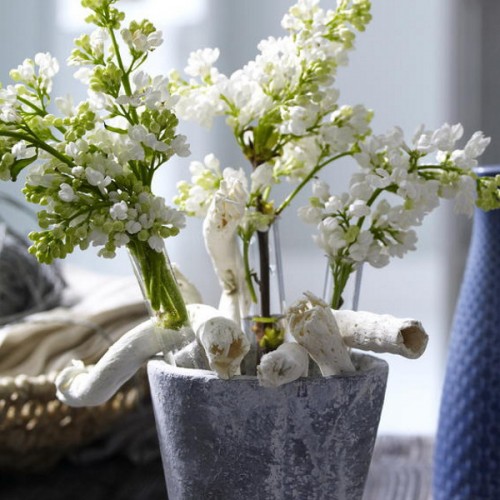 Deco ideas increíble jarrón de madera flotante de flores