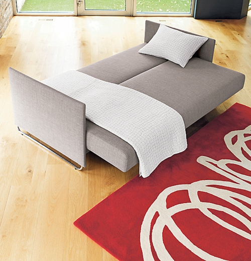 Διακόσμηση ιδέες για τον καναπέ του ξενώνα επεκτάσιμη μοκέτα κόκκινο κρεβάτι
