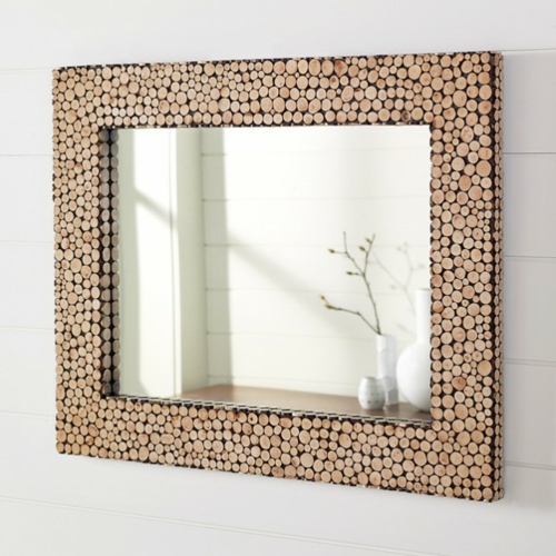 DIY væg spejl ramme kork square deco ideer
