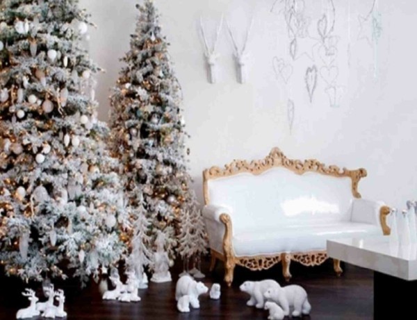 Dekorert juletrær til stuen design