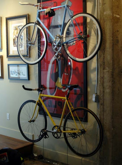DIY sykkel behold beholdt bilderamme hjemme