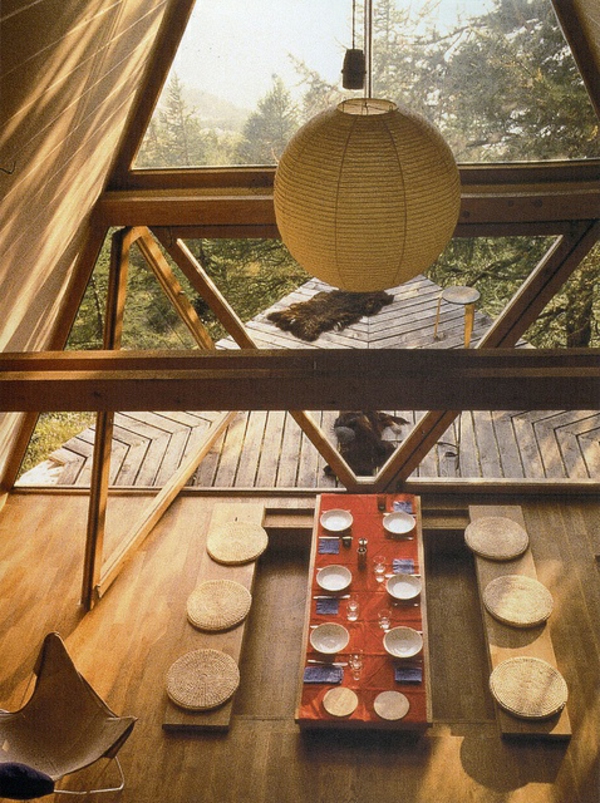 مثلث نافذة نافذة فيلم rollos تصاميم الخشب الجبل