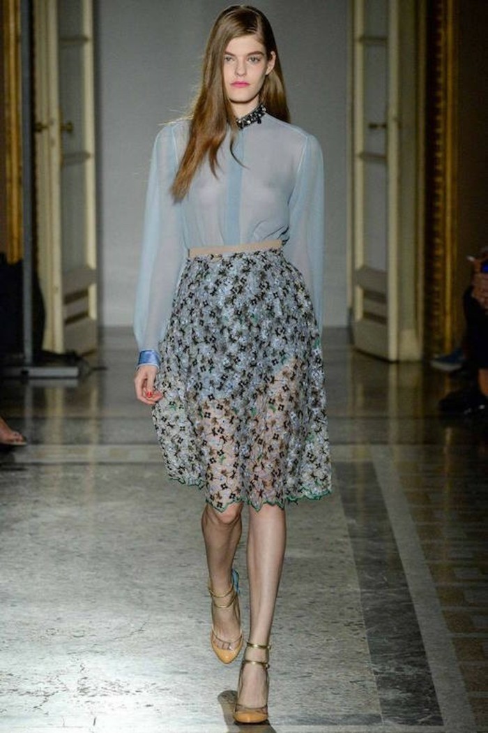 Sheer mekot suunnittelija catwalk muoti läpinäkyvä