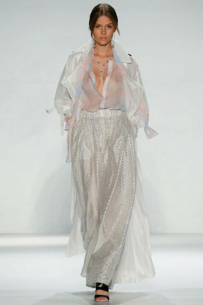 Sheer mekot suunnittelija läpinäkyvä suihkulähde muoti