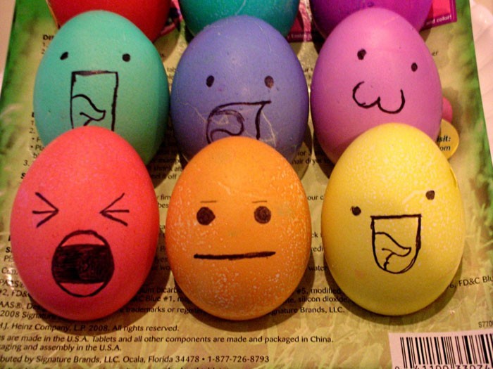 鸡蛋面临油漆创意比赛复活节彩蛋简单的框架