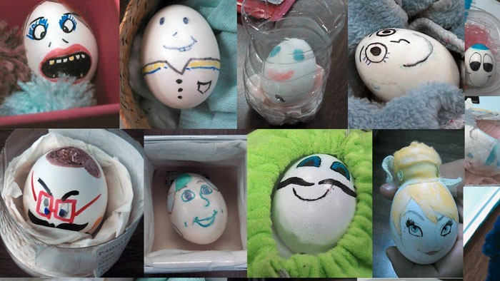 Æg Faces maling kreative konkurrence påske æg form sta krigs figurer geegs