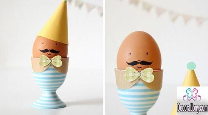 Æg Faces Maleri Påskeæg Med Ansigter Maleri Påske Dekoration Making Egg Cups