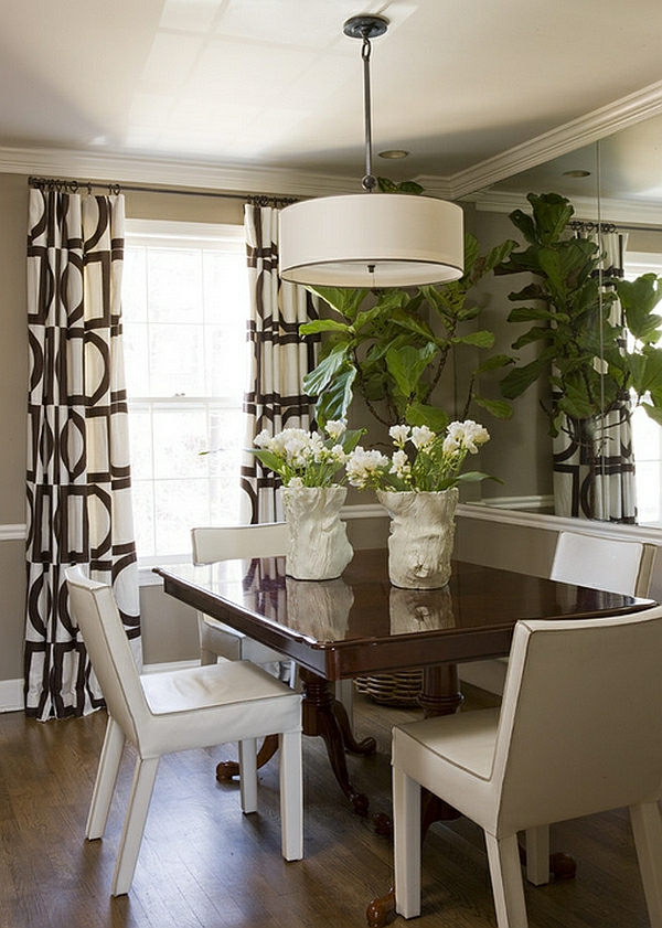 Interior design ideas for small dining flowerpots
