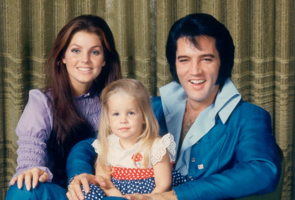 Elvis Presley, Priscilla and Lisa-Marie