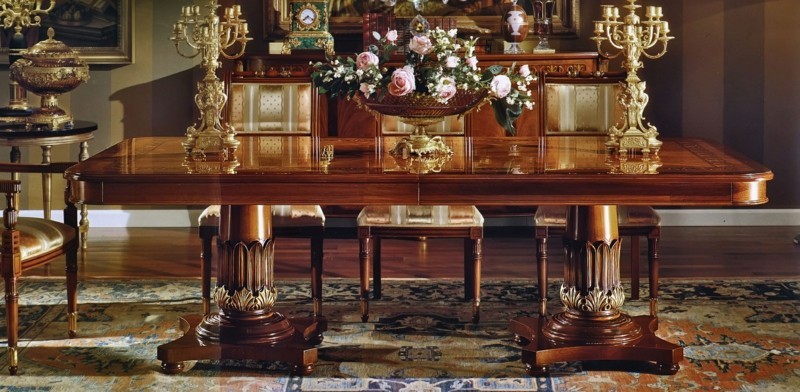 muebles de estilo imperio ideas de diseño de interiores muebles de madera mesa de comedor