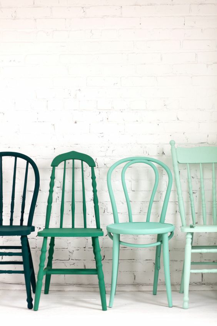 餐椅木制椅子复古外观绿色人体工学椅子