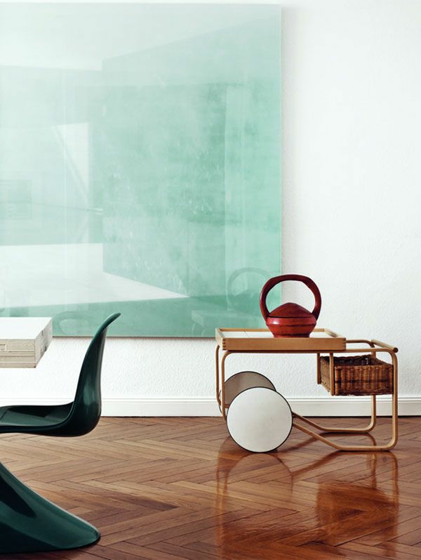 Farve design i stuen Farve ideer Levende trends 2015 mint grøn væg