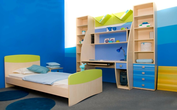 Цветни идеи за стена стена дизайн дневна стая за деца
