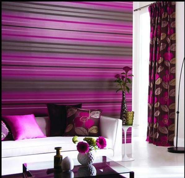 Walls wall design color ideas living room stripes feminine