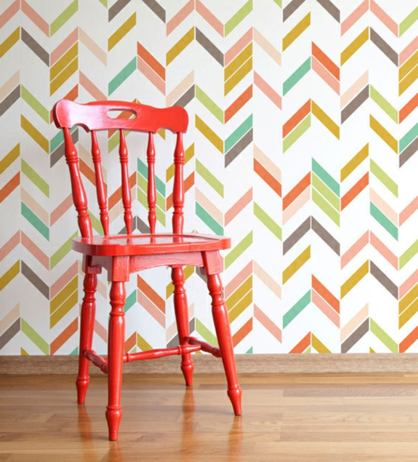 Palete de culori pentru culorile pereților zigzag herring chair