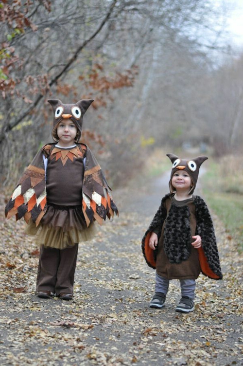 儿童嘉年华的想法和狂欢节服饰猫头鹰