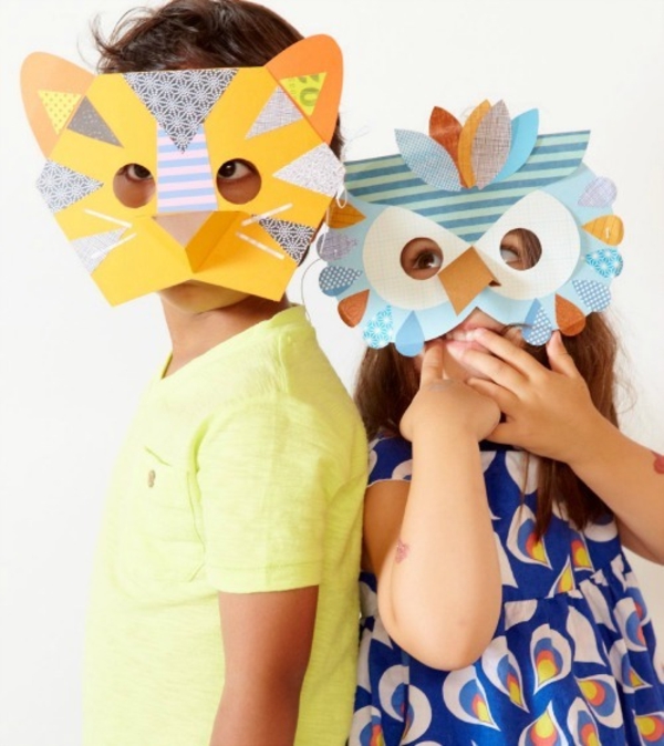 Carnival masks make cardboard