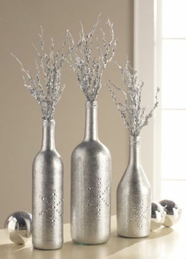 瓶装饰洒圣诞喷雾银