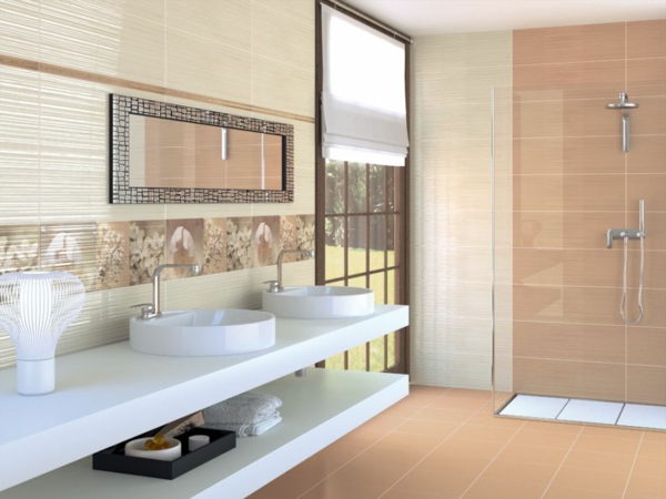 Μπάνιο μπάνιο σχέδια πλακάκια εικόνες πορτοκαλί μπεζ