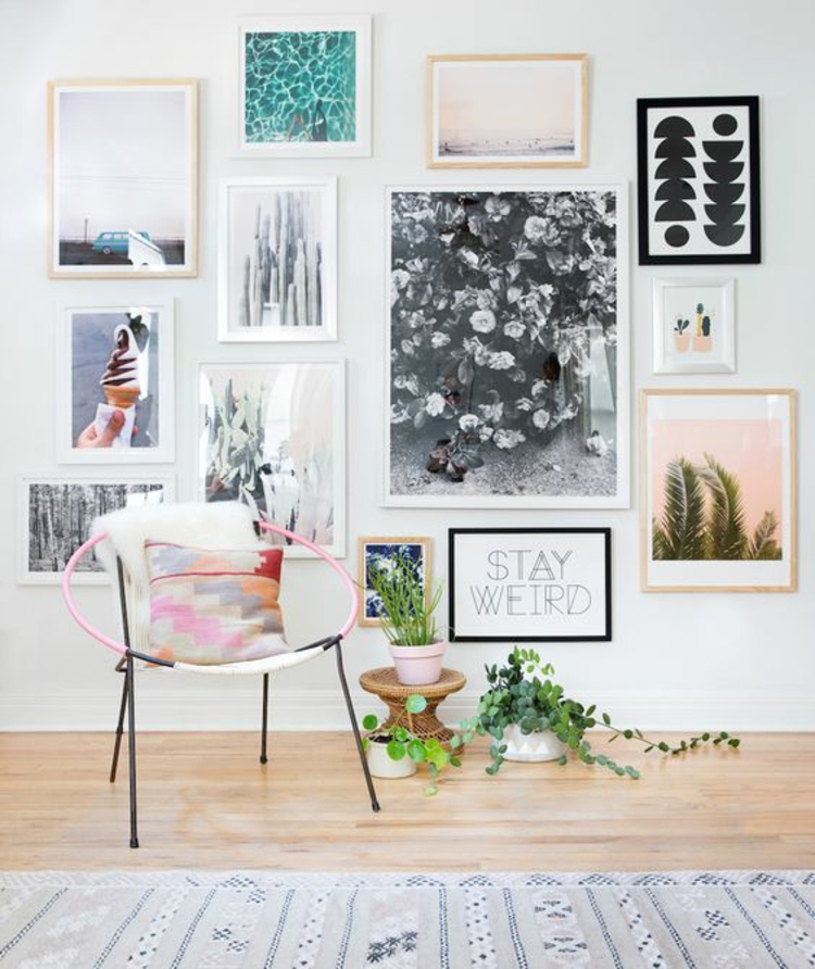 Nástěnné fotografické nápady obrazové desky obývací stěny zdobení