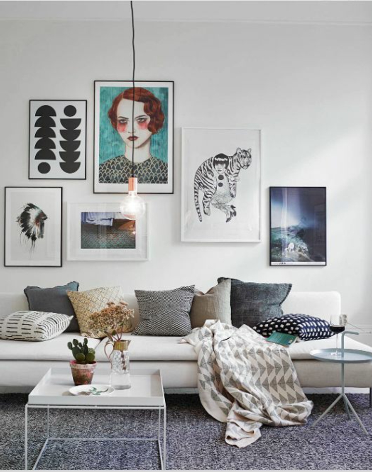Foto nástěnné nápady kreativní stěny design obývací pokoj dekorace