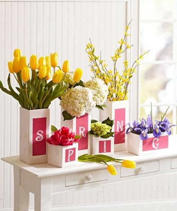 Spring decoration make beautiful garden ideas to make yourself yellow