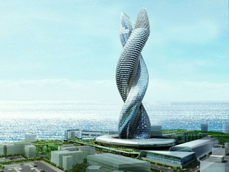 Φουτουριστική αρχιτεκτονική Δημιουργήστε και ζήστε Σόμπρα Πύργοι Κουβέιτ