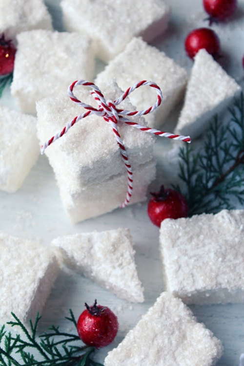 تزيين أفكار هدايا عيد الميلاد من السكر الرغوي