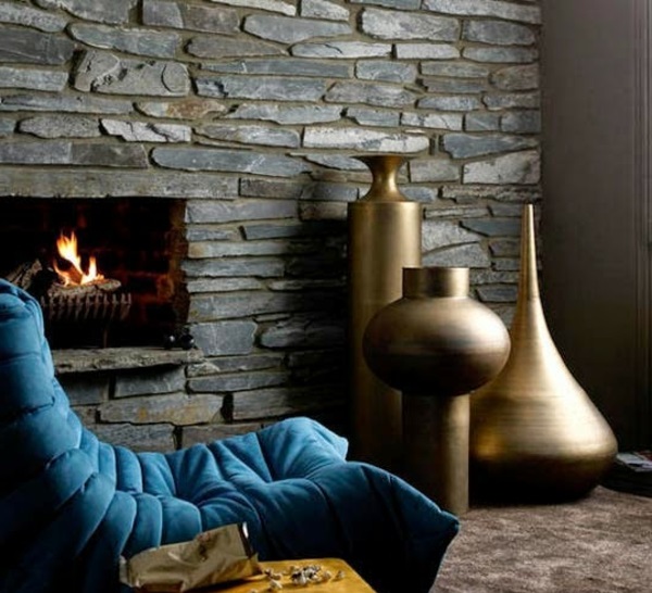 Wall covering with artificial stone wall panels stone look modern