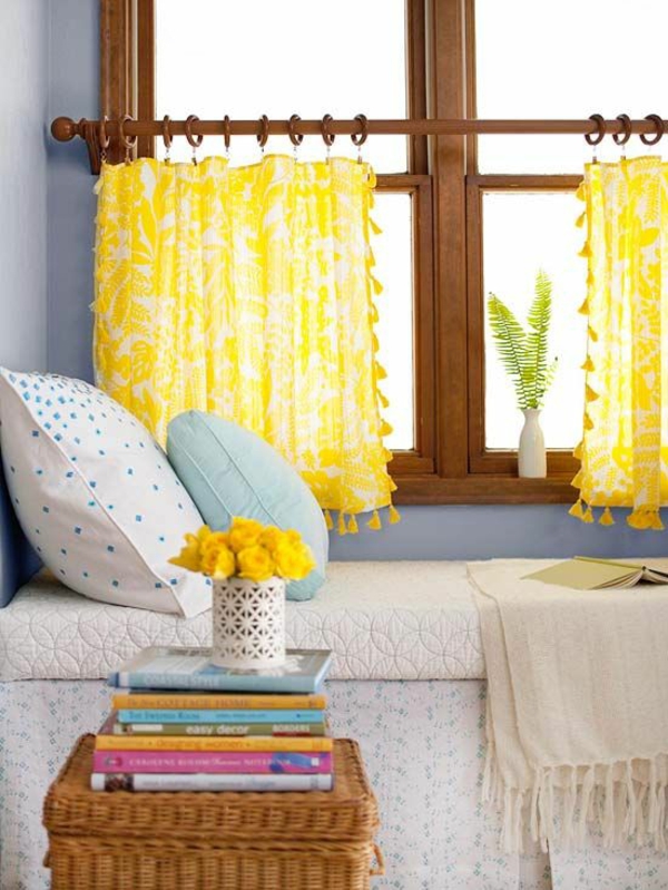cortinas modernas cortinas amarillas de diseño moderno