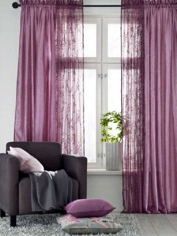 Cortinas modernas ideas cortinas ventana diseñador púrpura