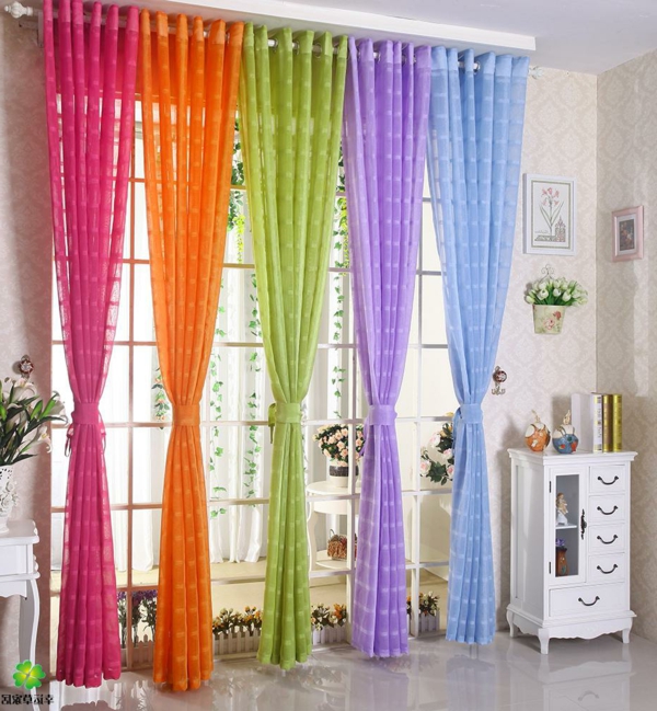 ideer gardiner farverige højt gardiner forslag gardiner