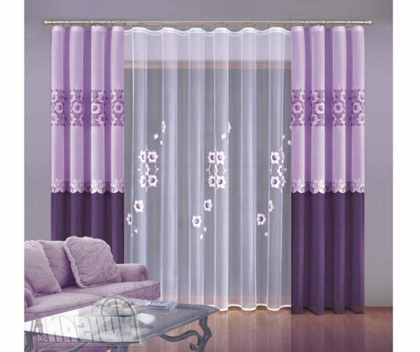 窗帘的想法思想窗帘紫色的春天