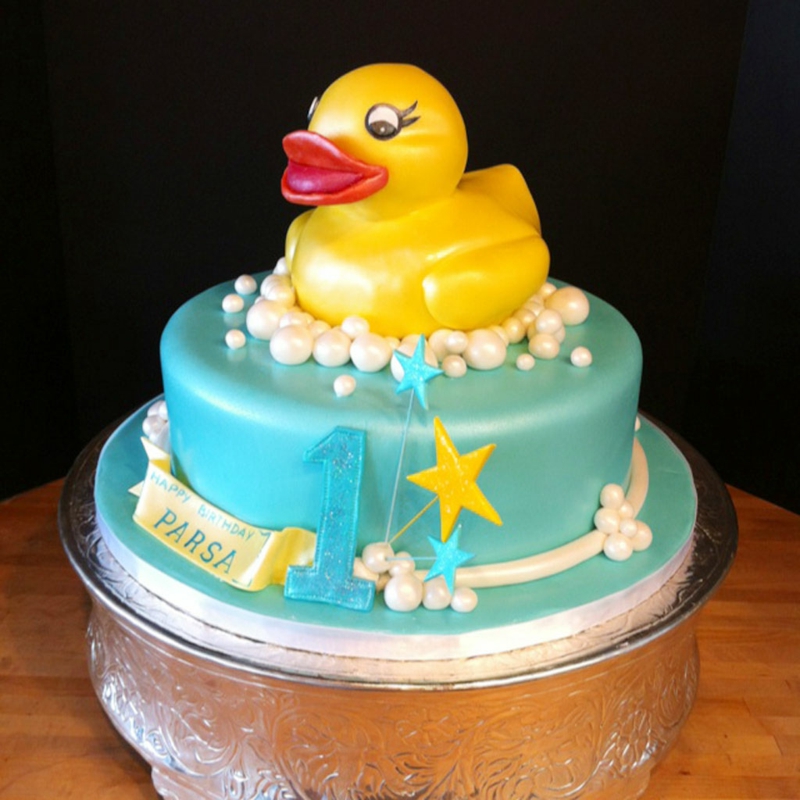 Birthday cake pictures children's birthday cakes rubber duck cake decoration